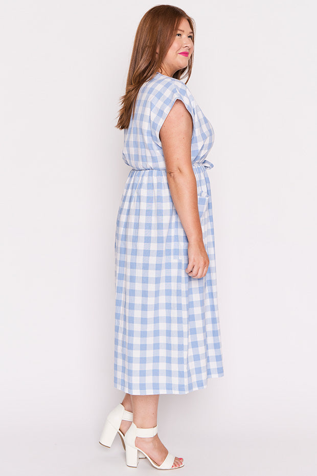 Georgie Blue Gingham Dress