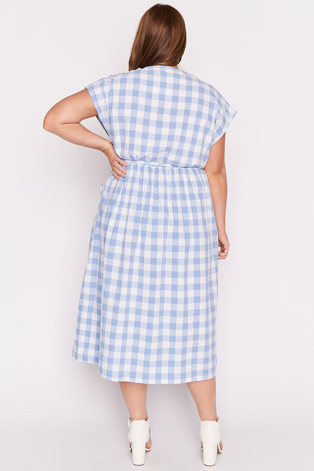 Georgie Blue Gingham Dress