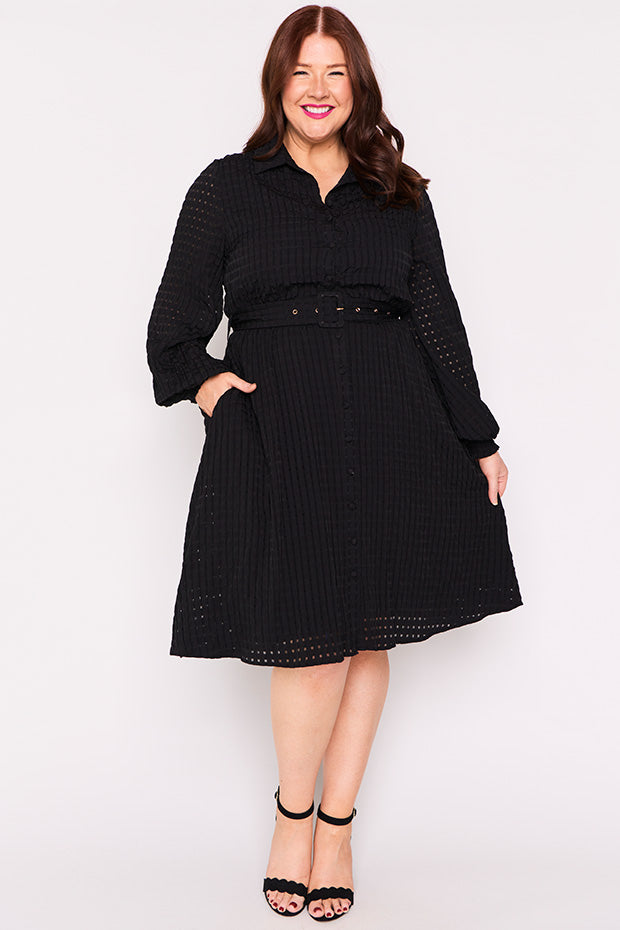 Janice Black Dress – Black knee length dress