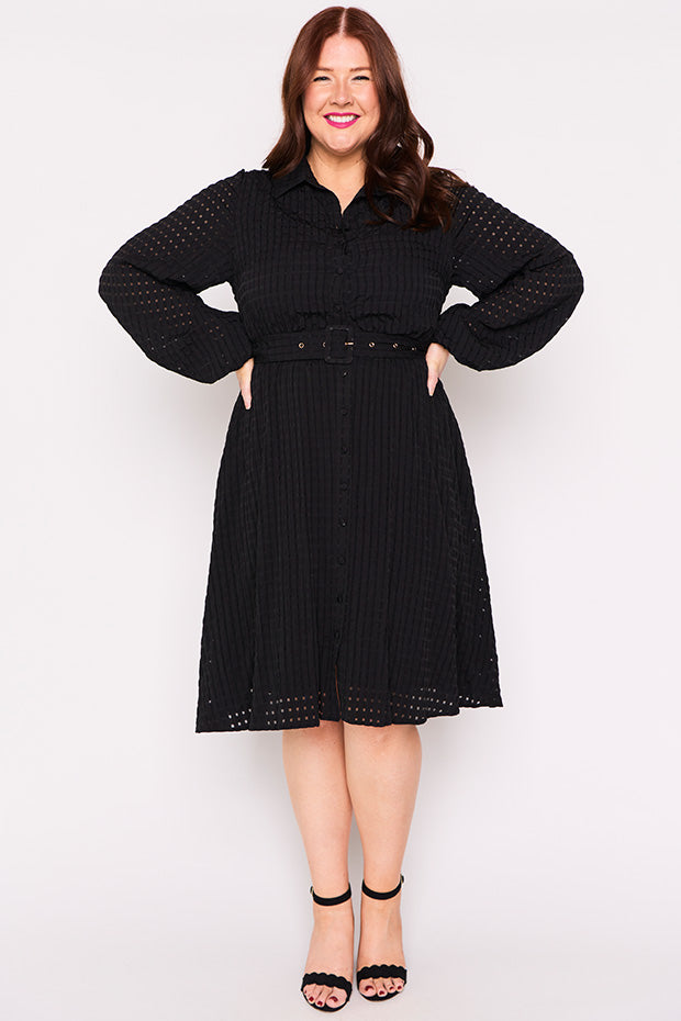 Janice Black Dress – Black knee length dress