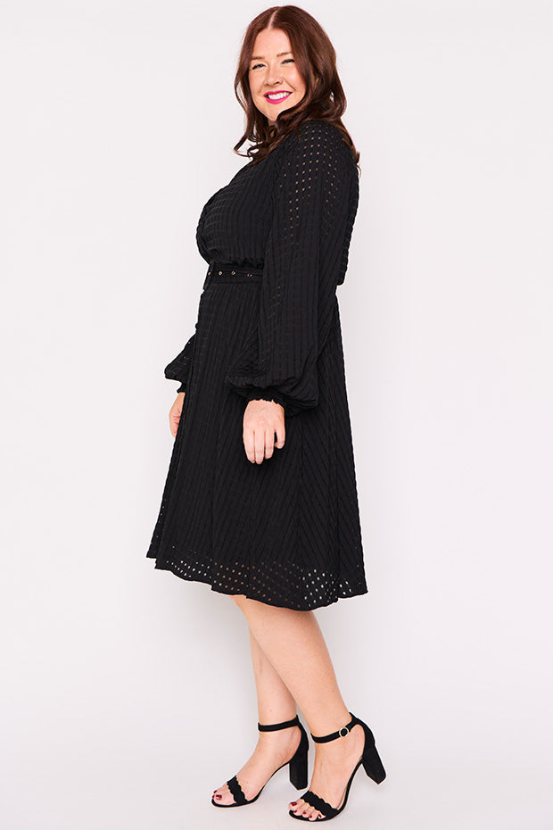 Janice Black Dress – Black knee length dress