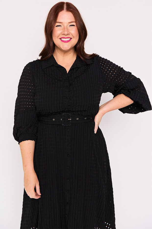 Janice Black Dress – Black knee length dress