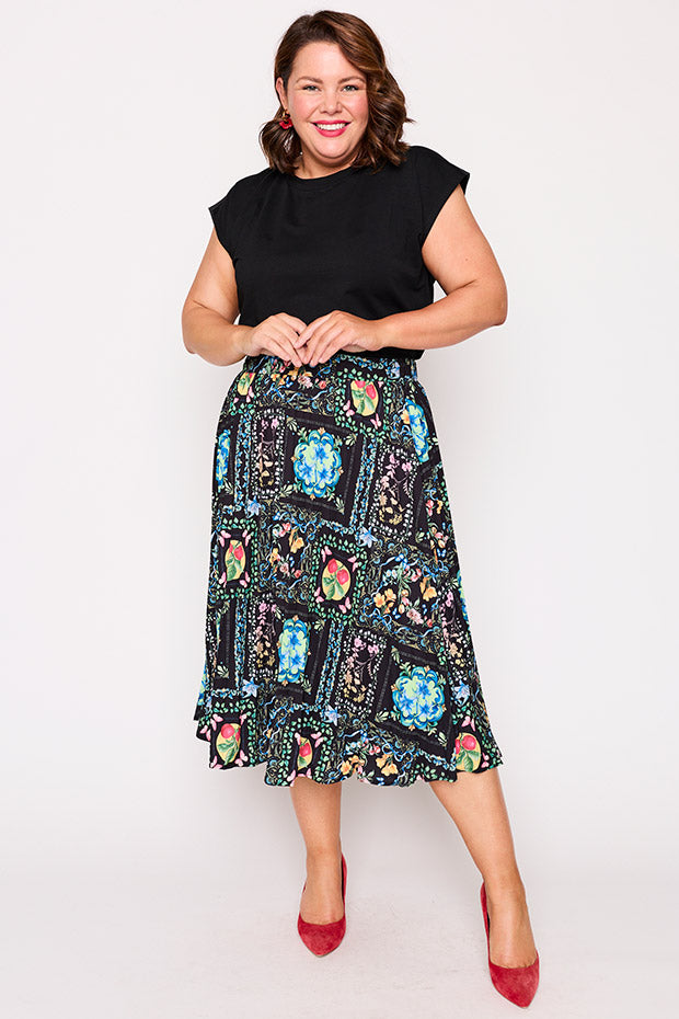 Kansas Gilded Garden Skirt – Gilded Garden midi skirt