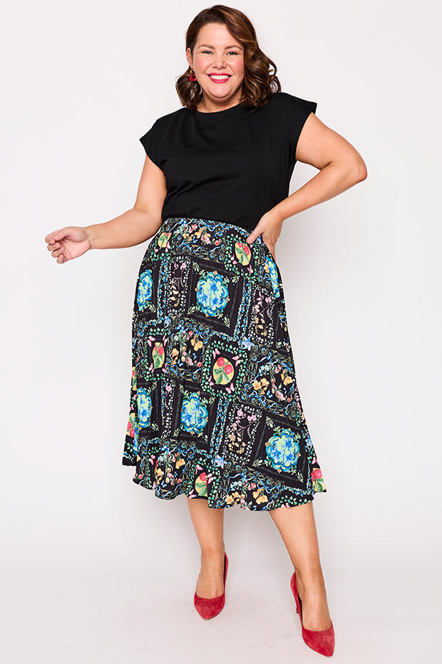 Kansas Gilded Garden Skirt – Gilded Garden midi skirt