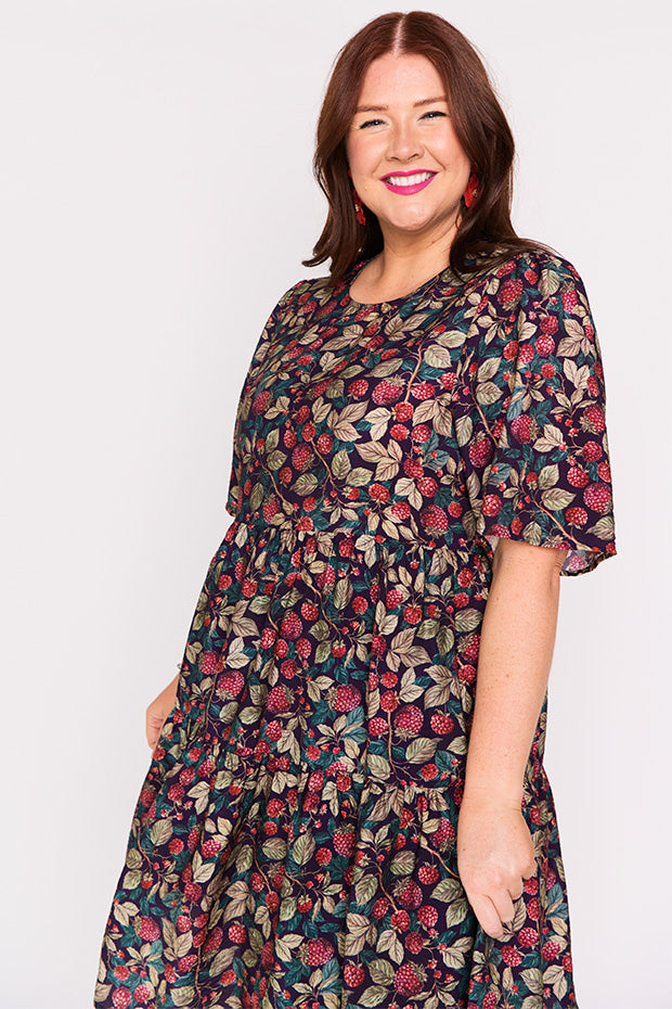 Lanetta Raspberry Forest Dress – Raspberry Forest mini dress