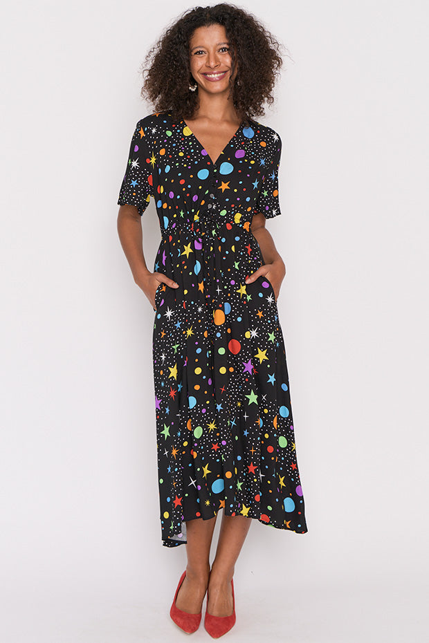 Michelle Galaxy Dress – Galaxy midi dress