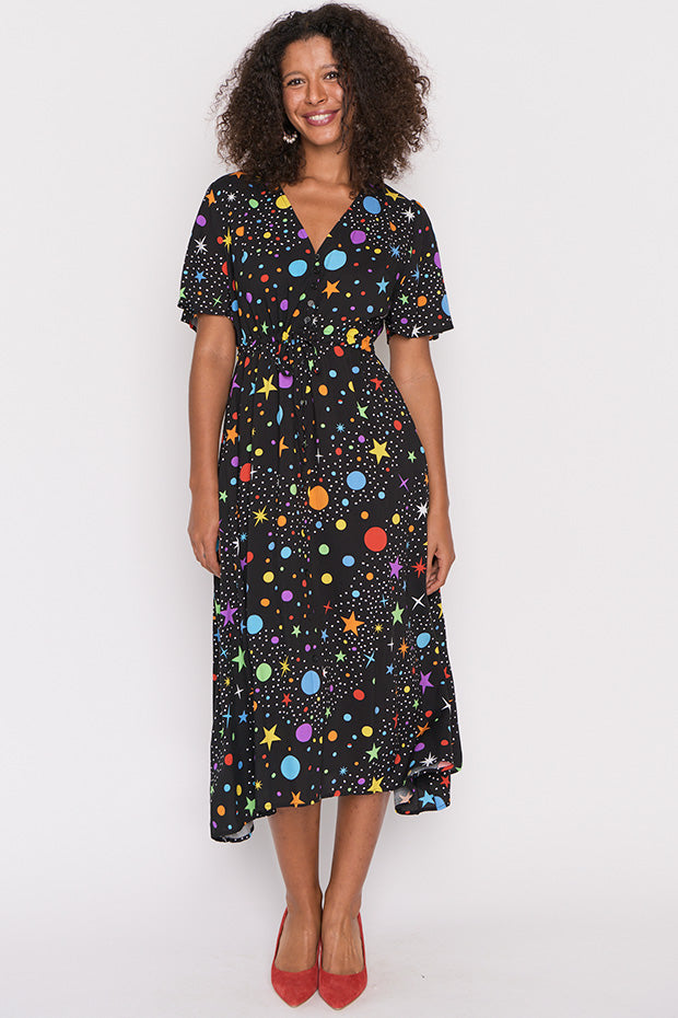 Michelle Galaxy Dress – Galaxy midi dress