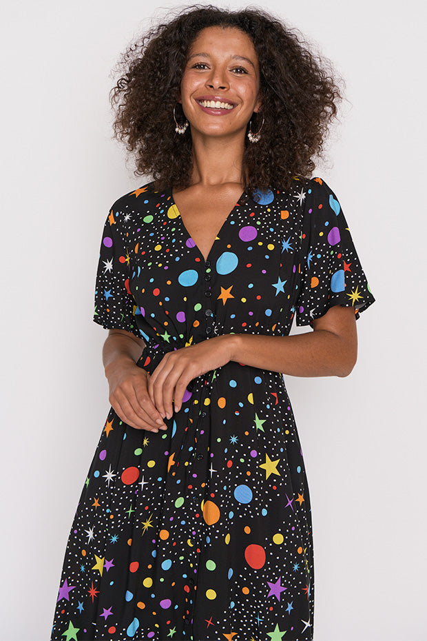 Michelle Galaxy Dress – Galaxy midi dress