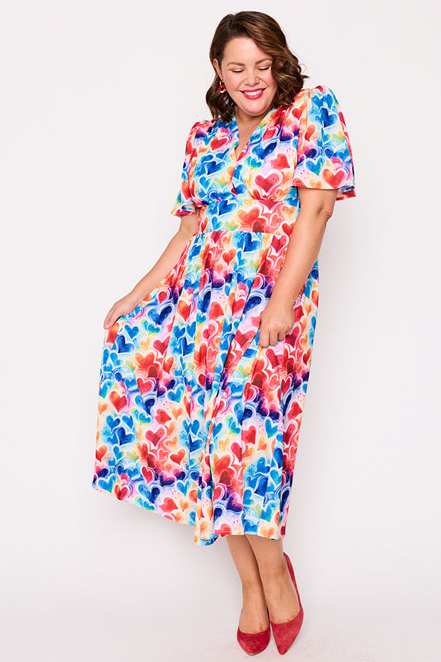 Imogen Bright Hearts Dress – Bright Hearts midi dress