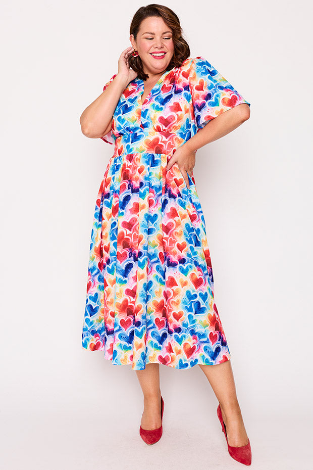 Imogen Bright Hearts Dress – Bright Hearts midi dress