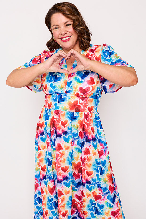 Imogen Bright Hearts Dress – Bright Hearts midi dress