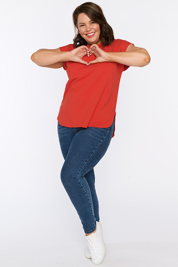 Milano Red Top – Red loose top