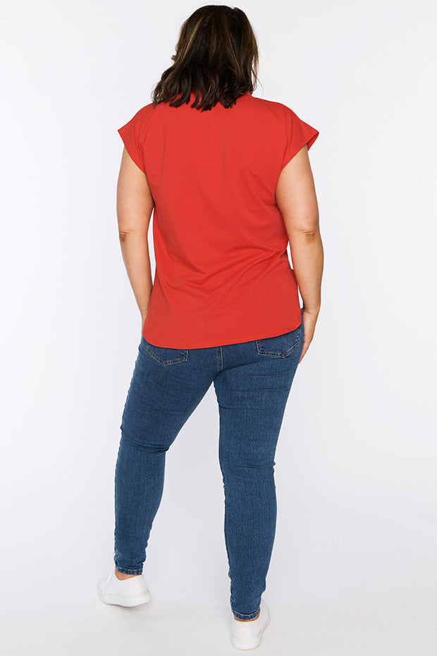 Milano Red Top – Red loose top
