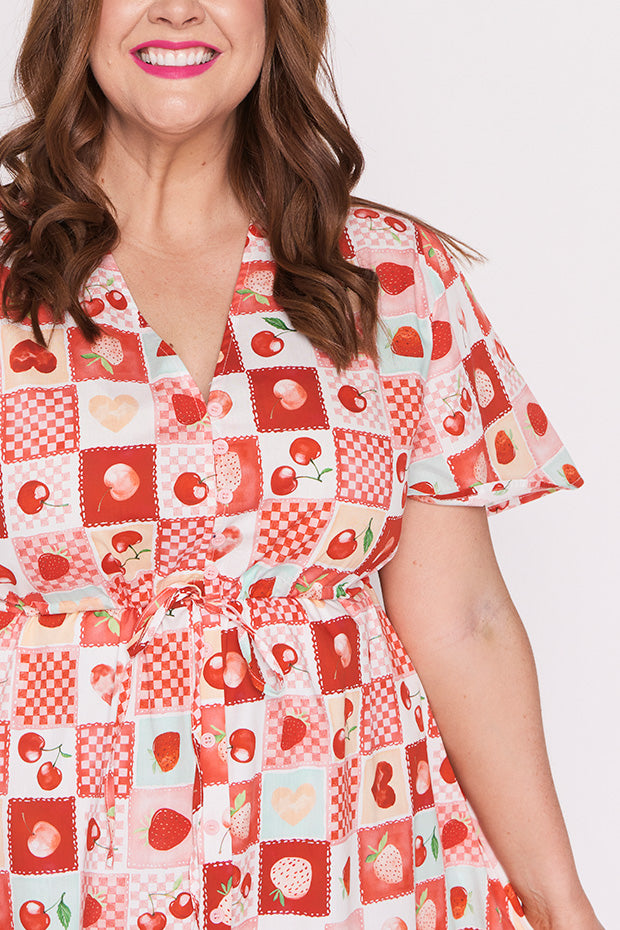 Marley Cotton Cherry Pop Dress – Cherry Pop midi dress