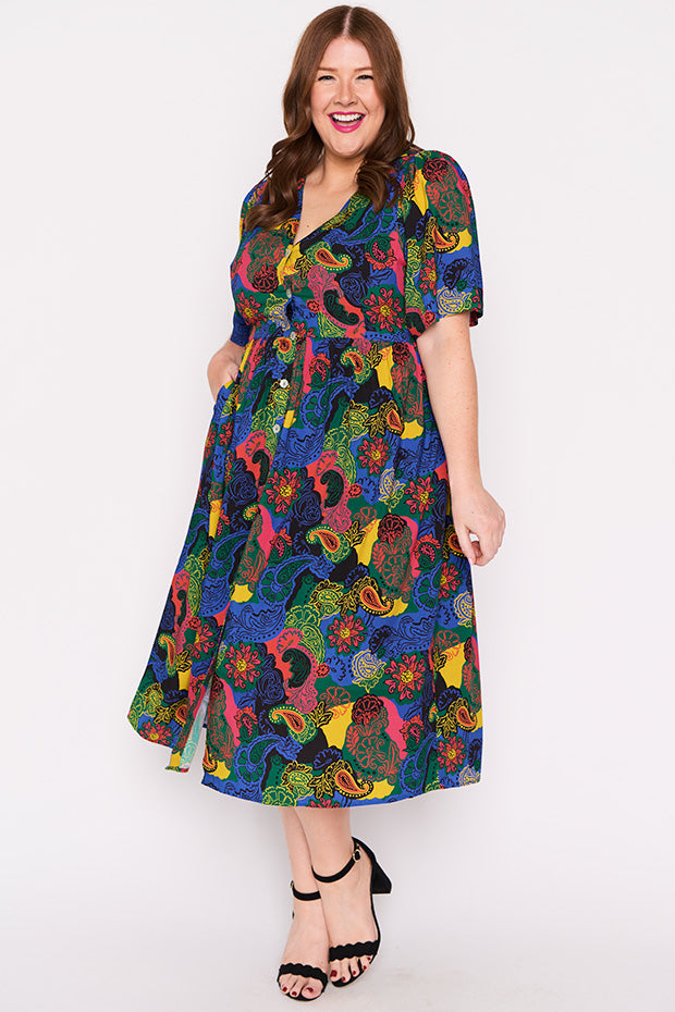 Xena Winter Tapestry Dress – Winter Tapestry midi dress