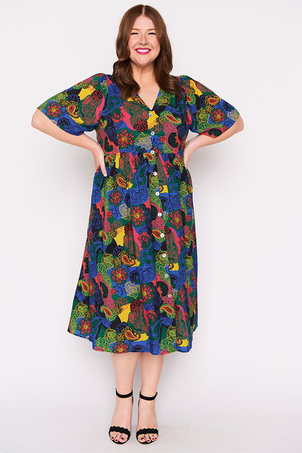 Xena Winter Tapestry Dress – Winter Tapestry midi dress