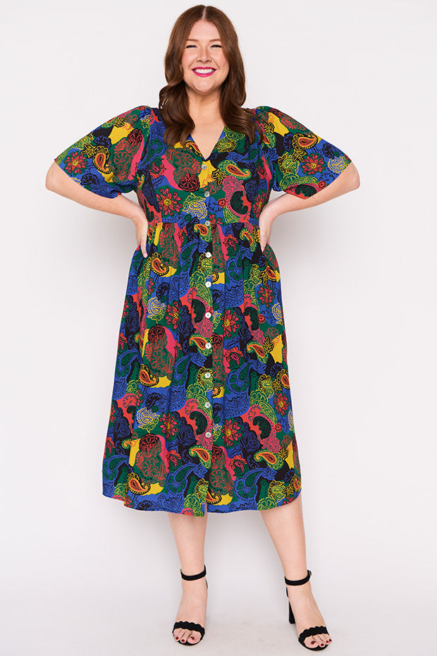 Xena Winter Tapestry Dress – Winter Tapestry midi dress