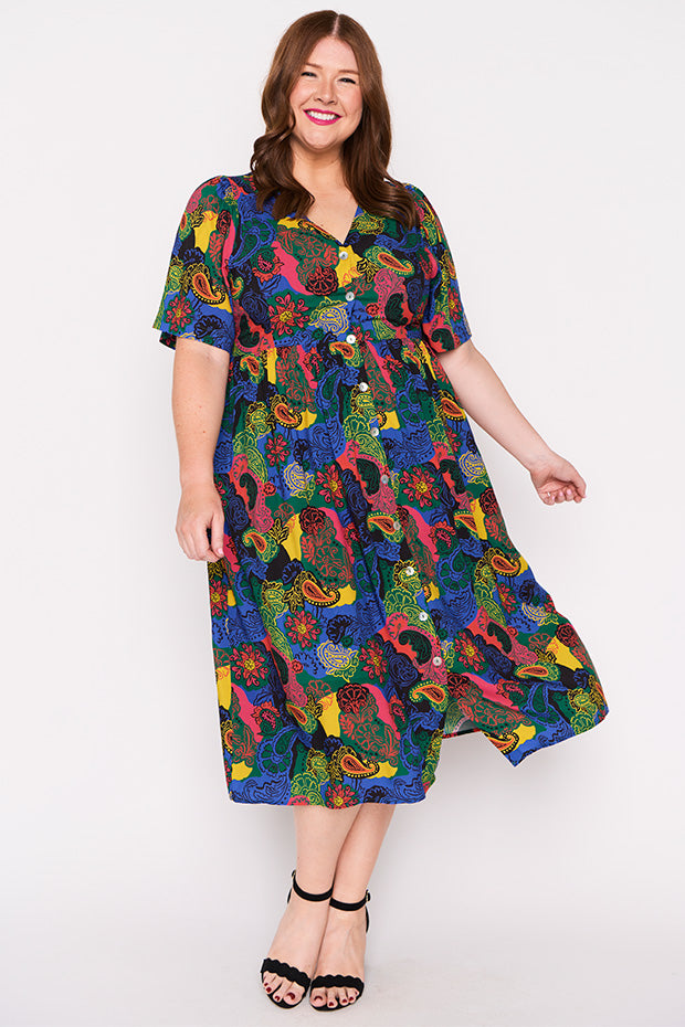 Xena Winter Tapestry Dress – Winter Tapestry midi dress