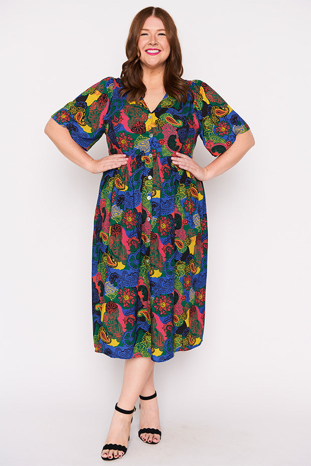 Xena Winter Tapestry Dress – Winter Tapestry midi dress