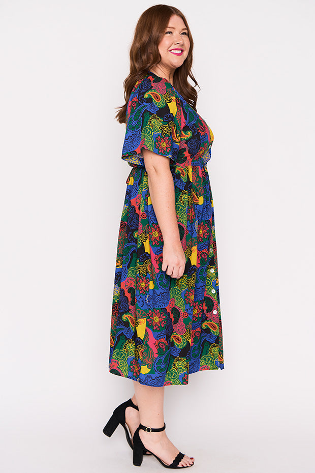 Xena Winter Tapestry Dress – Winter Tapestry midi dress