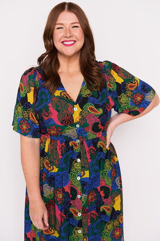 Xena Winter Tapestry Dress – Winter Tapestry midi dress