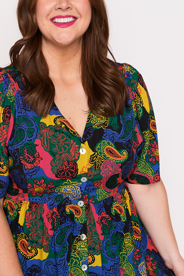 Xena Winter Tapestry Dress – Winter Tapestry midi dress