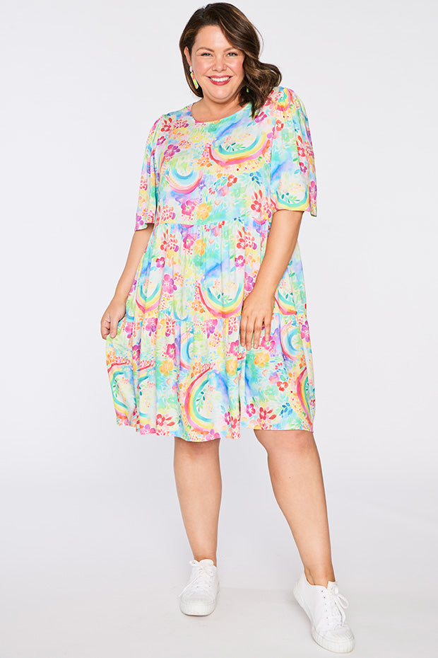 Izzie Rainbow Garden Dress – Rainbow Garden mini dress