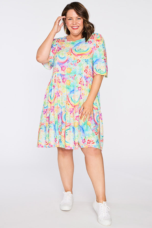 Izzie Rainbow Garden Dress – Rainbow Garden mini dress