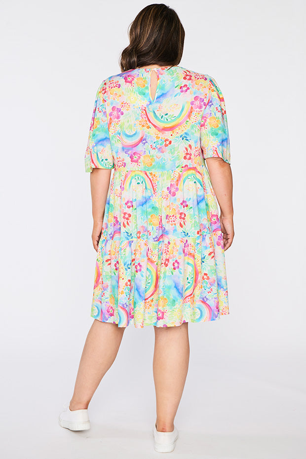 Izzie Rainbow Garden Dress – Rainbow Garden mini dress