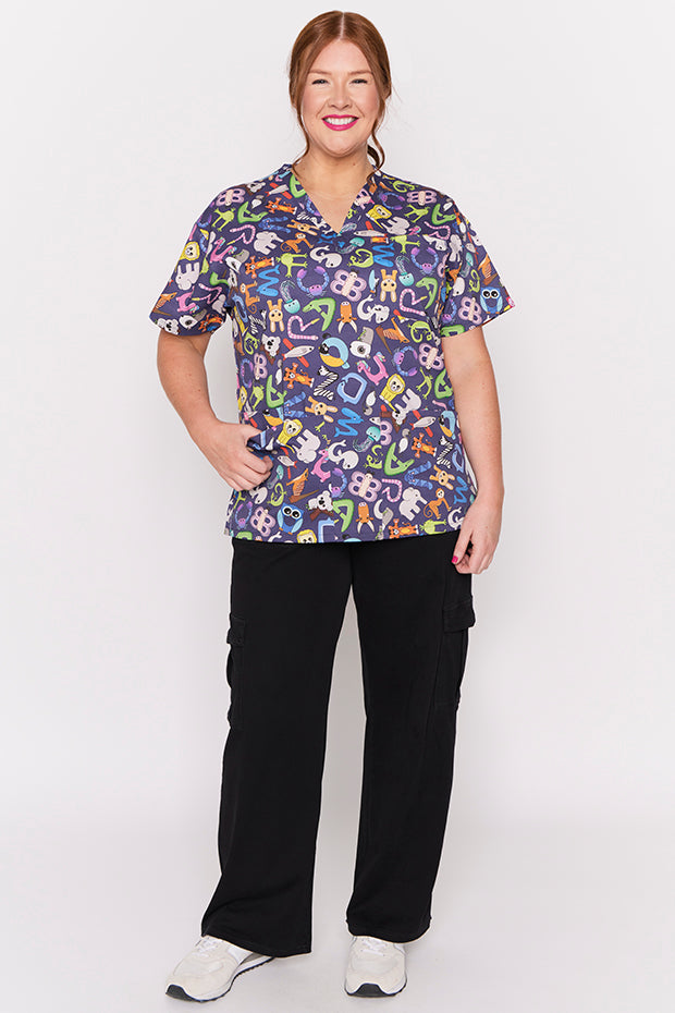 Meredith Alpha Animals Scrub Top – Alpha Animals top
