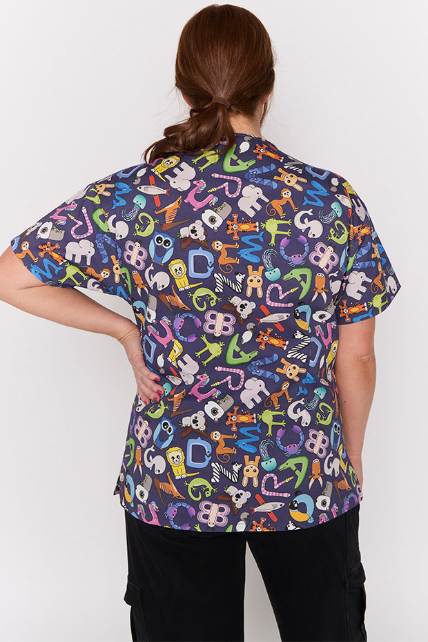 Meredith Alpha Animals Scrub Top – Alpha Animals top