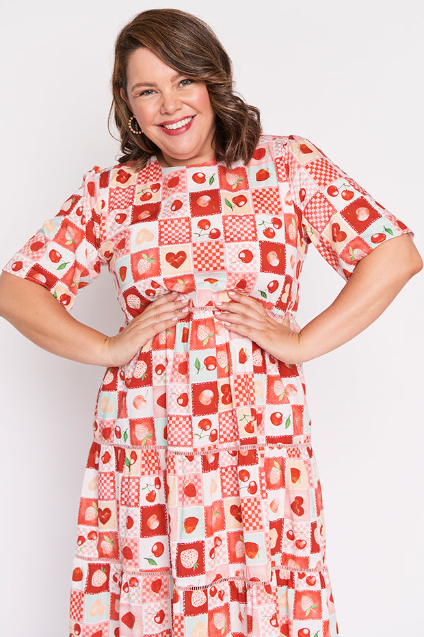 Aurelia Cherry Pop Maxi Dress – Cherry Pop midi dress