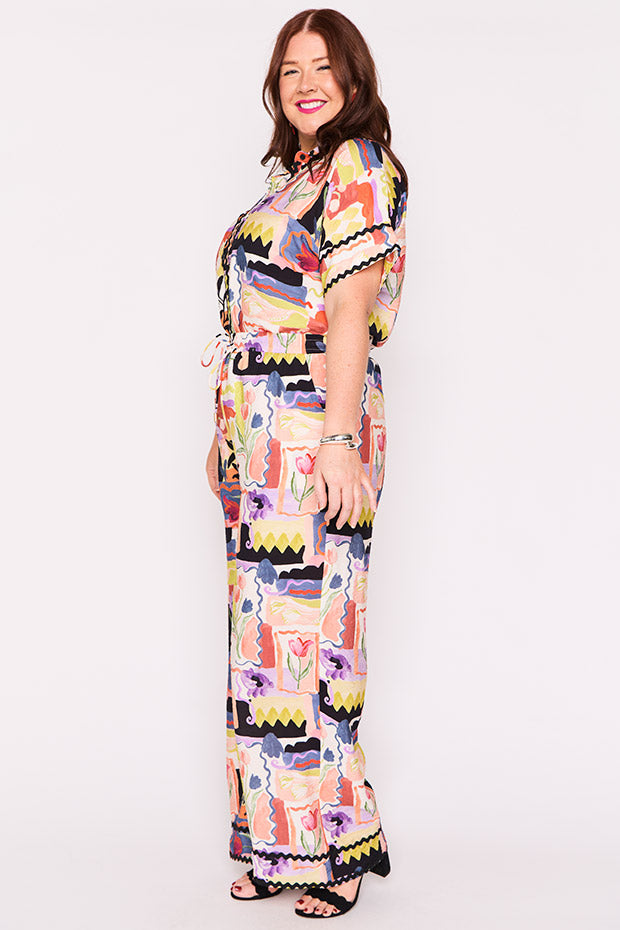 Mariah Framed Flora Pant – Framed Flora wide leg pants