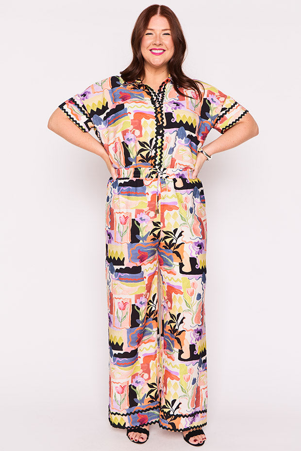 Mariah Framed Flora Pant – Framed Flora wide leg pants