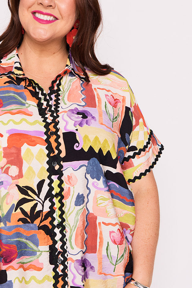 Regyn Framed Flora Shirt – Framed Flora top