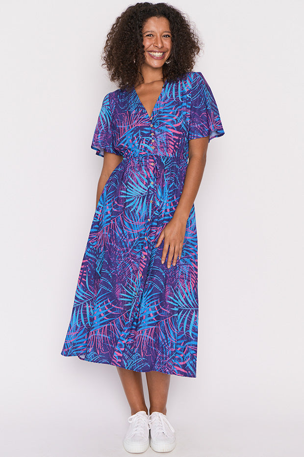 Marley Luminous Leaves Dress – Luminous Leaves midi dress