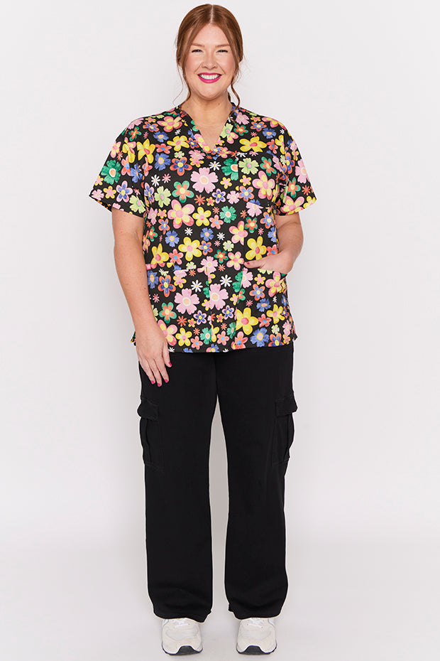 Meredith Daisy Pop Scrub Top – Daisy Pop top