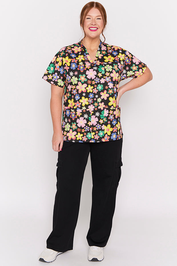 Meredith Daisy Pop Scrub Top – Daisy Pop top