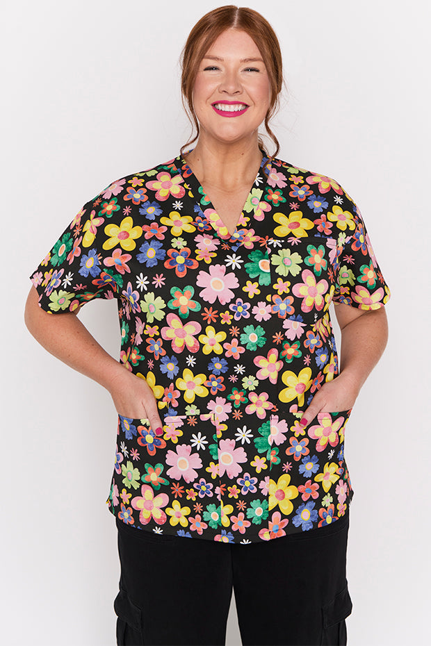 Meredith Daisy Pop Scrub Top – Daisy Pop top