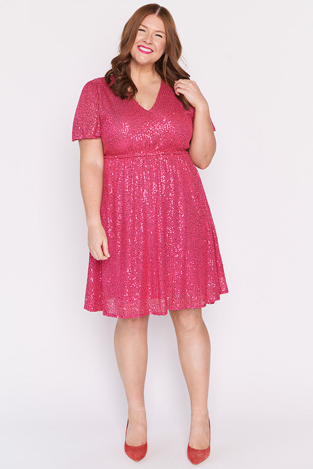 Angelica Pink Sequins Dress – Pink Sequins sequin dress