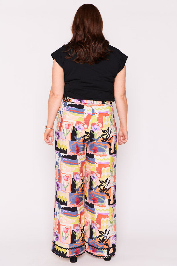 Mariah Framed Flora Pant – Framed Flora wide leg pants