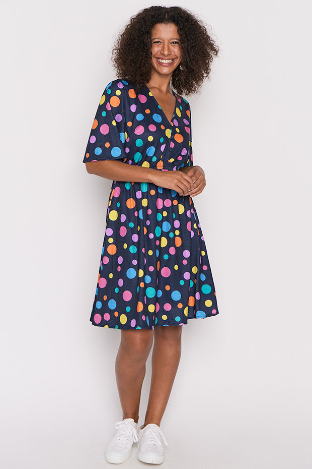 Alice Multi Spot Dress – Multi Spot knee length dress