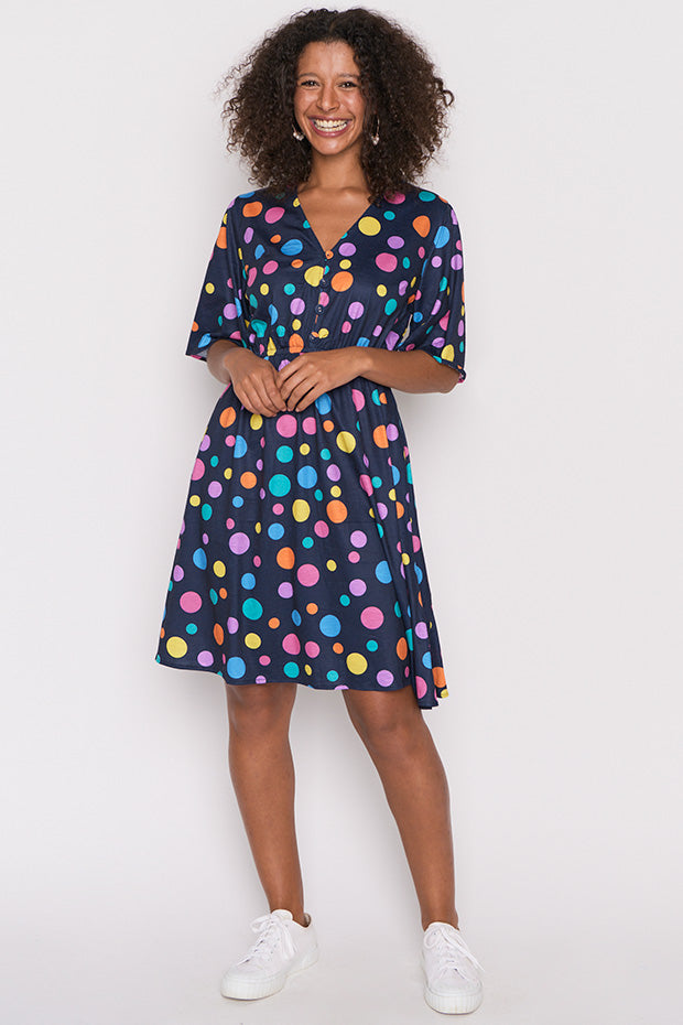 Alice Multi Spot Dress – Multi Spot knee length dress