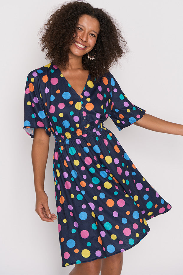 Alice Multi Spot Dress – Multi Spot knee length dress