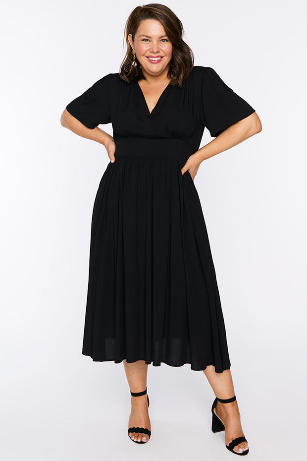Eloise Black Dress – Black midi dress