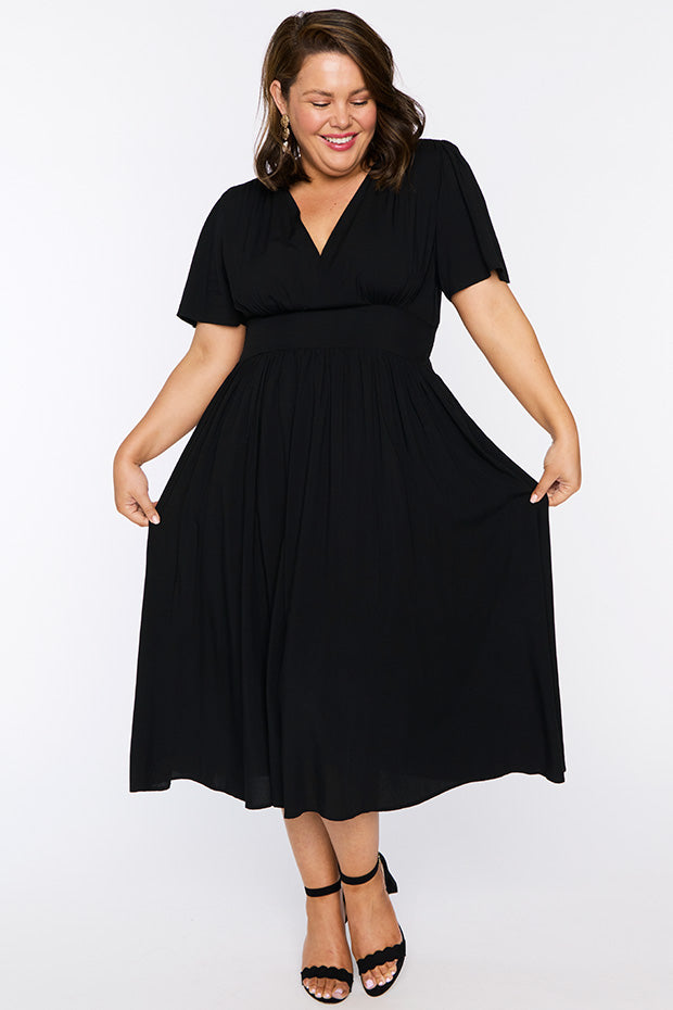 Eloise Black Dress – Black midi dress