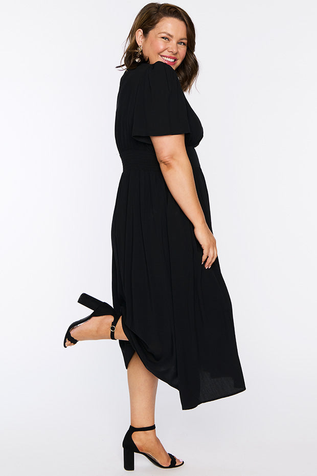 Eloise Black Dress – Black midi dress