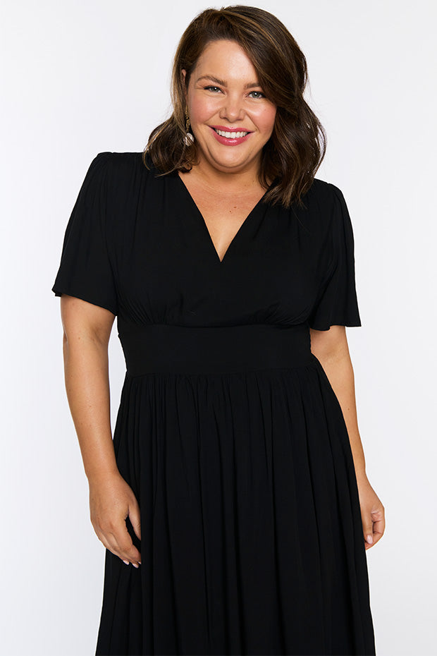 Eloise Black Dress – Black midi dress