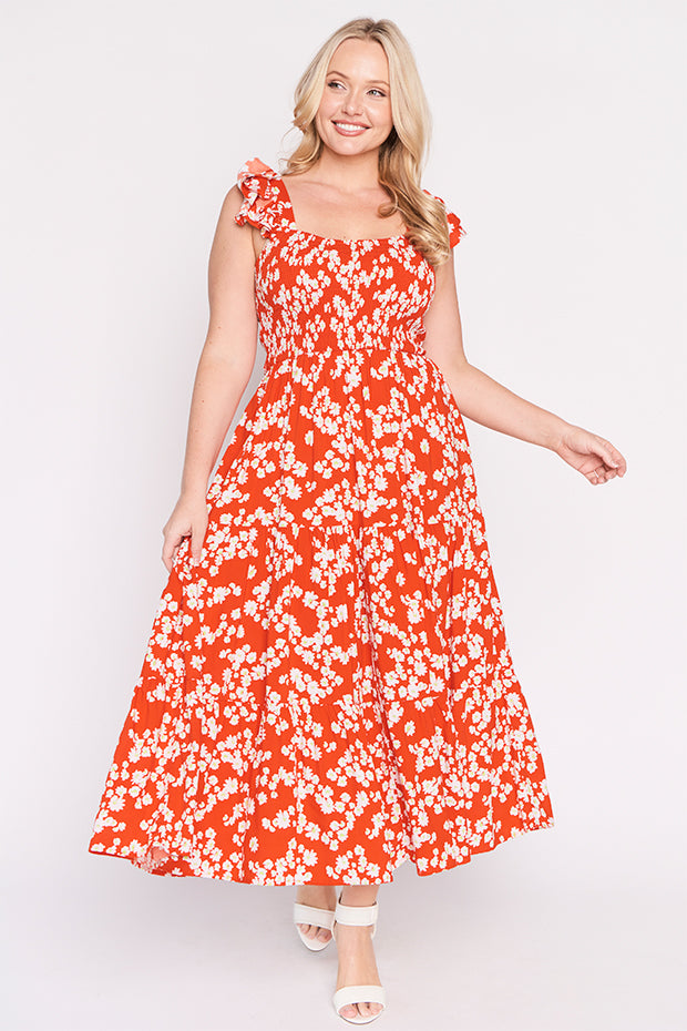 Farah Red Petal Whimsy Dress – Red Petal Whimsy maxi dress
