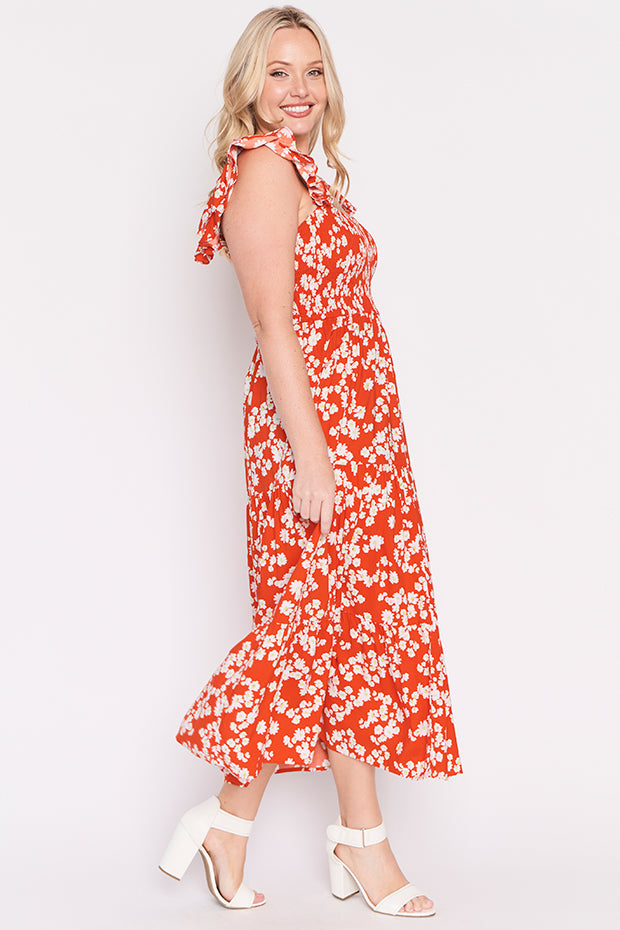 Farah Red Petal Whimsy Dress – Red Petal Whimsy maxi dress
